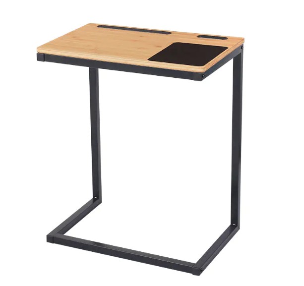 What are the design and functional advantages of the metal parts of the Sofa Side Table?